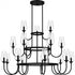 Quoizel Viscount 18 Light in Matte Black Chandelier Model: VSC5048MBK