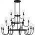 Quoizel Viscount 18 Light in Matte Black Chandelier Model: VSC5048MBK
