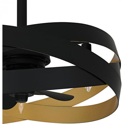 Quoizel Zito 3 Light in Matte Black Fan Light Model: QFA6771MBK