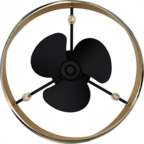 Quoizel Zito 3 Light in Matte Black Fan Light Model: QFA6771MBK