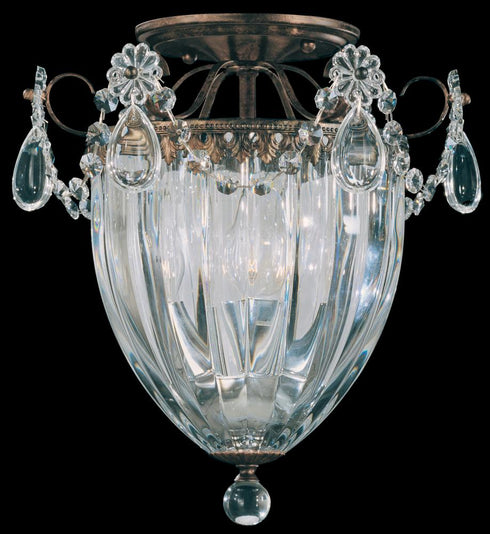 Schonbek Bagatelle 3 Light Crystal Semi Flush Mount