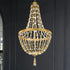 Schonbek Bali 26IN LED 3000 3500 4000K 120 277V Pendant in Heirloom Gold with Optic Crystal Model: S2826-22O