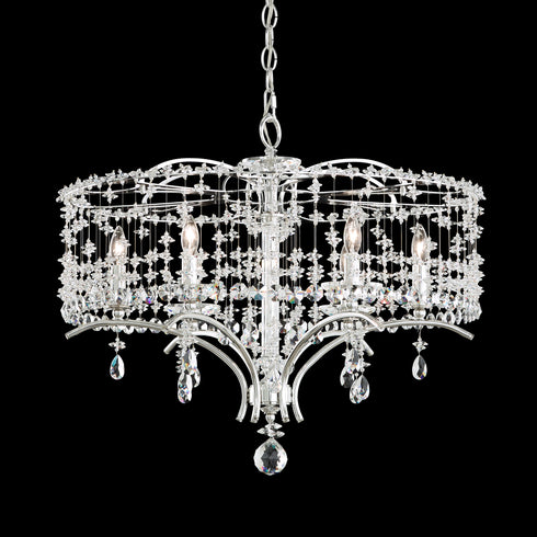 Schonbek Bella Rose 6 Light 120V Chandelier in White with Radiance Crystal Model: TC1024N-06R