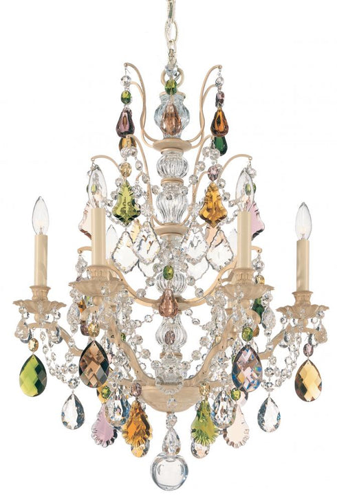 Schonbek Bordeaux 6 Light 120V Chandelier in Heirloom Gold with Heritage Handcut Crystal Model: 5770-22H