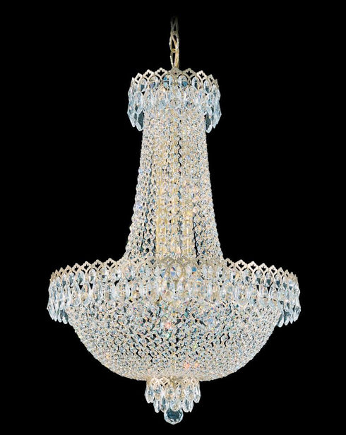 Schonbek Camelot 12 Light 120V Pendant in Polished Silver with Optic Crystal Model: 2622-40O