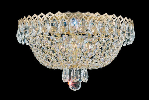 Schonbek Camelot 3 Light 120V Flush Mount in Polished Silver with Optic Crystal Model: 2616-40O