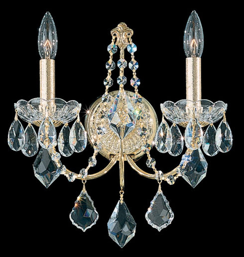 Schonbek Century 2 Light Crystal Wall Sconce