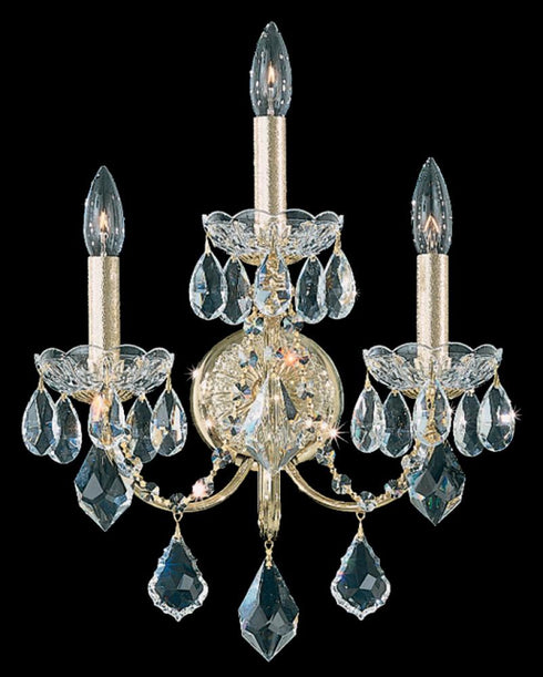 Schonbek Century 3 Light Crystal Wall Sconce