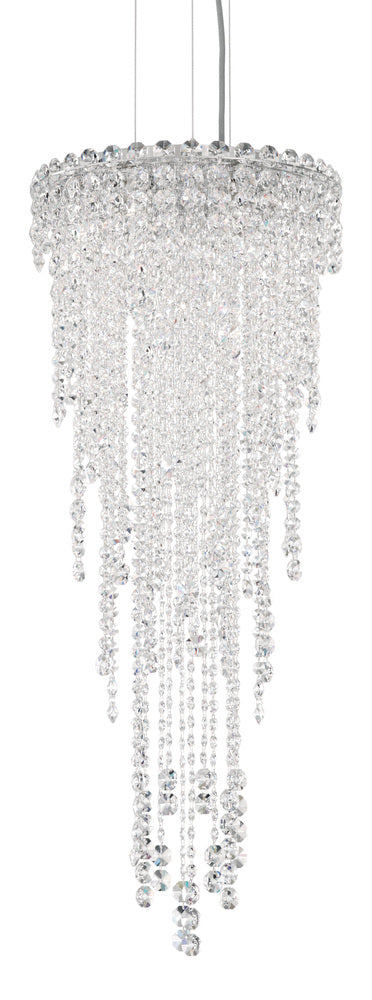 Schonbek Chantant 4 Light 120V Pendant in Polished Stainless Steel with Optic Crystal Model: CH1212N-401O