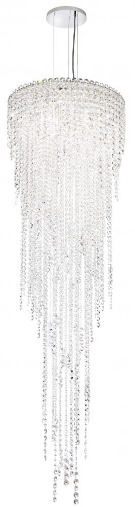 Schonbek Chantant 5 Light 120V Pendant in Polished Stainless Steel with Optic Crystal Model: CH1813N-401O