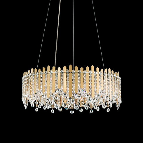 Schonbek Chatter 12 Light 120V Pendant in Gold Mirror with Optic Crystal Model: MX8343N-301O