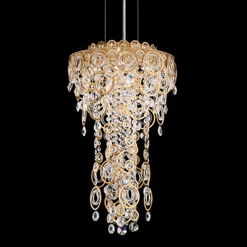 Schonbek Circulus 4 Light 120V Pendant in Heirloom Gold with Optic Crystal Model: DR1412N-22O