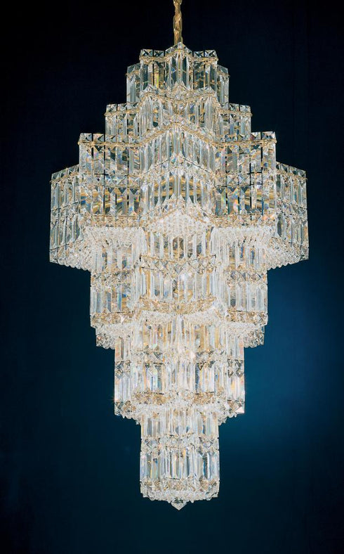 Schonbek Equinoxe 35 Light 120V Pendant in Polished Silver with Optic Crystal Model: 2725-40O