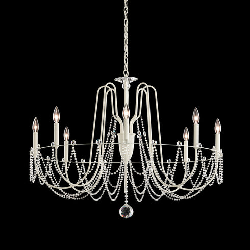 Schonbek Esmery 8 Light 120V Chandelier in White with Optic Crystal Model: AR1008N-06O