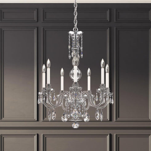 Schonbek Hamilton Nouveau 7 Light Crystal Chandelier