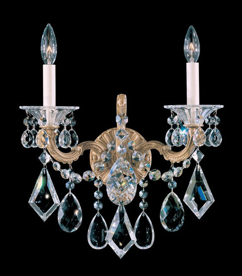 Schonbek La Scala 2 Light Crystal Wall Sconce
