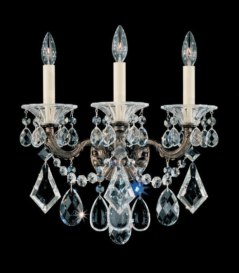Schonbek La Scala 3 Light Crystal Wall Sconce