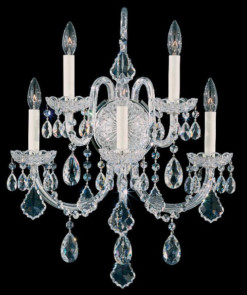 Schonbek Olde World 5 Light Crystal Wall Sconce