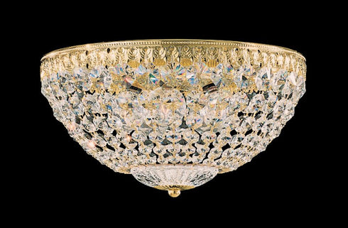 Schonbek Petit Crystal 5 Light 120V Flush Mount in Aurelia with Optic Crystal Model: 1562-211O