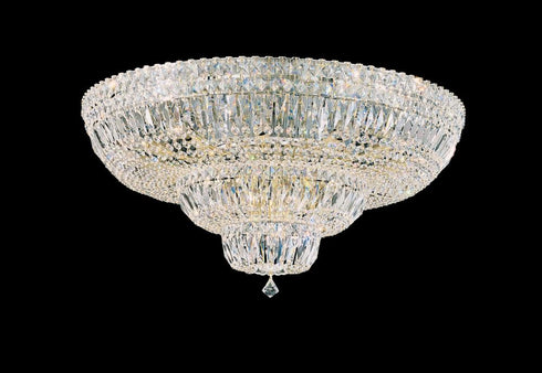 Schonbek Petit Crystal Deluxe 21 Light 120V Semi Flush Mount in Aurelia with Optic Crystal Model: 5898-211O