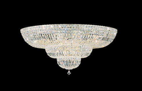 Schonbek Petit Crystal Deluxe 27 Light 120V Semi Flush Mount in Aurelia with Optic Crystal Model: 5896-211O