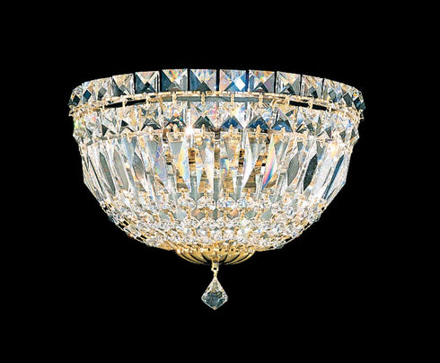 Schonbek Petit Crystal Deluxe 3 Light 120V Wall Sconce in Aurelia with Optic Crystal Model: 6600-211O