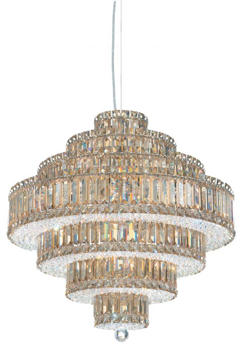 Schonbek Plaza 25 Light 120V Pendant in Polished Stainless Steel with Optic Crystal Model: 6675O