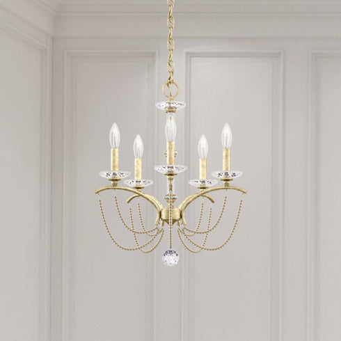 Schonbek Priscilla 5 Light 120V Chandelier in White with Optic Crystal Model: BC7105N-06O