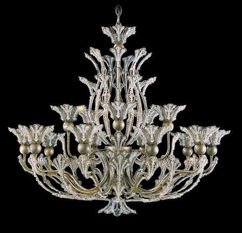 Schonbek Rivendell 16 Light 120V Chandelier in Heirloom Gold with Radiance Crystal Model: 7864-22R