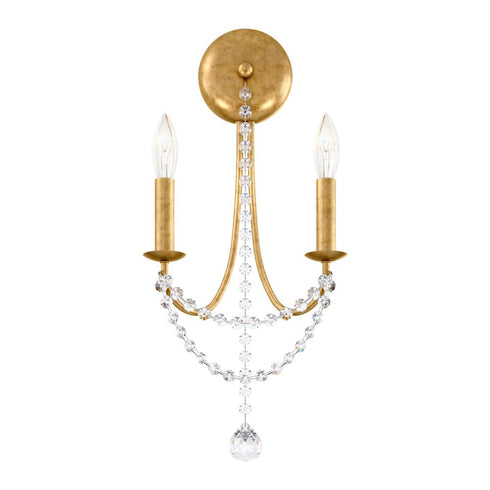 Schonbek Rustic Verdana 2 Light Crystal Wall Sconce