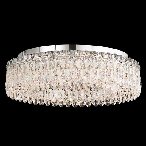 Schonbek Sarella 12 Light 120V Flush Mount in White with Radiance Crystal Model: RS8347N-06R