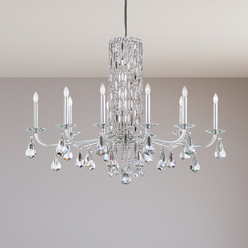Schonbek Siena 10 Light 120V Chandelier in Heirloom Gold with Radiance Crystal Model: RS83101N-22R