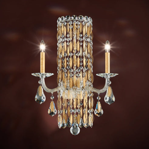 Schonbek Siena 2 Light Crystal Wall Sconce