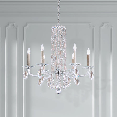 Schonbek Siena 6 Light Crystal Chandelier (no Spikes)