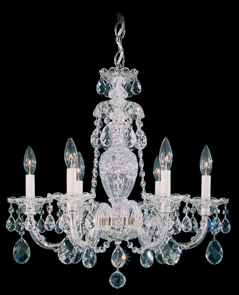 Schonbek Sterling 6 Light Crystal Chandelier