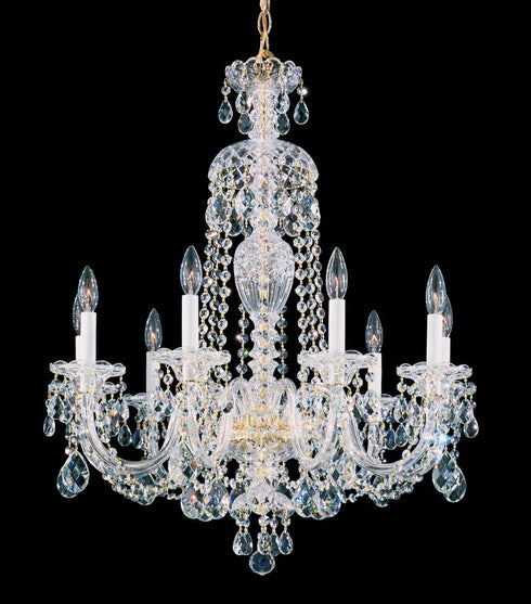 Schonbek Sterling 9 Light Crystal Chandelier