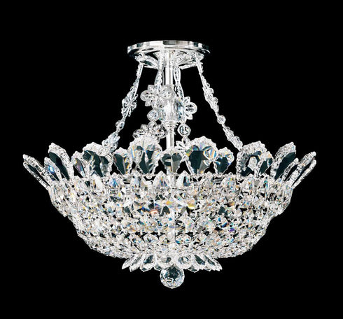 Schonbek Trilliane 8 Light Crystal Semi Flush Mount