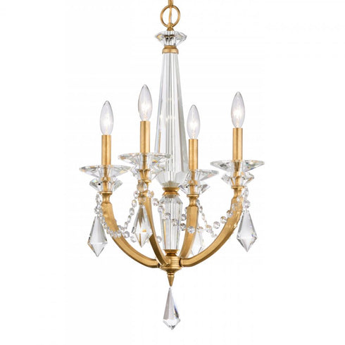 Schonbek Verona 4 Light 120V Chandelier in Heirloom Gold with Radiance Crystal Model: S6704N-22R