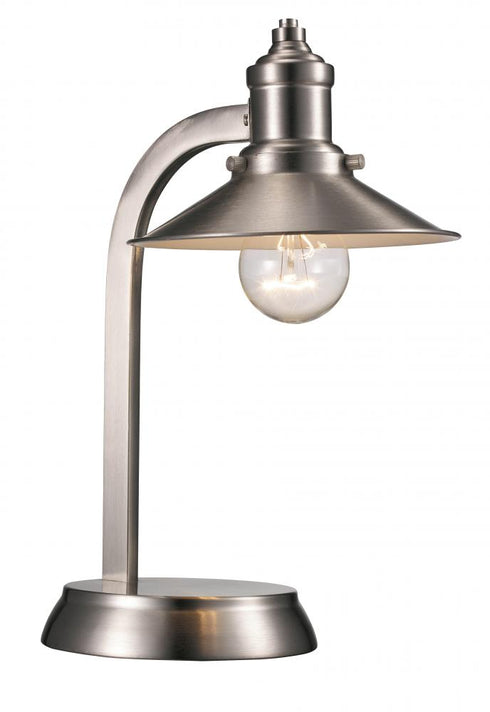 Trans Globe 1 Light Liberty 13 Inch Table Lamp. in Brushed Nickel Finish Model: RTL-8986 BN