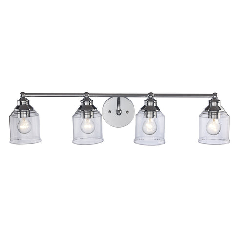 Trans Globe Agoura 4 Light Shaded Vanity Wall Light Model: 22064 PC