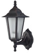 Trans Globe Alexander Outdoor 1 Light Frosted Glass and Metal Lantern with Scalloped Edge Wall Mount Plate in Rust Finish Model: 4055 RT