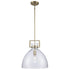 Trans Globe Ameranth 1 Light PENDANT MED CLEAR GLASS AG in Antique Gold Finish Model: PND-2228 AG