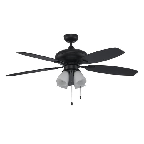 Trans Globe Arden 52 Inch FAN 4 Light TURTLE KIT BK 2 Inch ROD in Black Finish Model: F-1035 BK