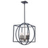 Trans Globe Arzio 6 Light Two Tone Cage Chandelier Model: 11186 AG-BK