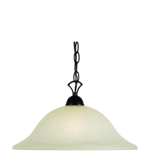 Trans Globe Aspen 1 Light PENDANT DOWN MBZD GLS in Brushed Nickel Finish Model: 9283 BN