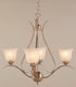 Trans Globe Aspen 4 Light CHAND MARBLEIZED GLASS in Brushed Nickel Finish Model: 9280 BN