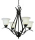 Trans Globe Aspen 4 Light CHAND MARBLEIZED GLASS in Brushed Nickel Finish Model: 9280 BN
