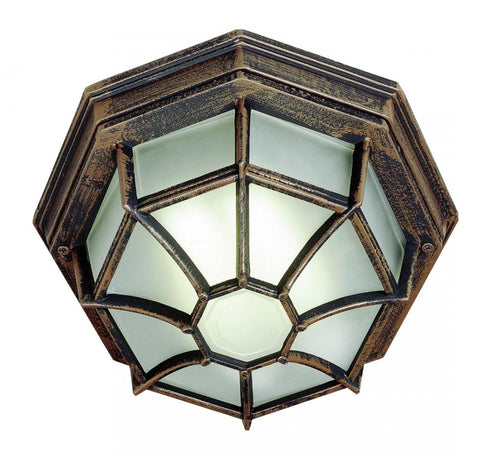 Trans Globe Benkert 1 Light Weblike Design Enclosed Flush Model: 40581 BG