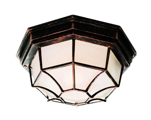 Trans Globe Benkert 1 Light Weblike Design Enclosed Flush Model: 40582 BC