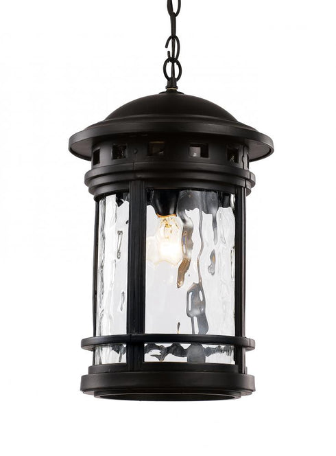 Trans Globe Boardwalk Collection 1 Light Outdoor Hanging Model: 40376 BK